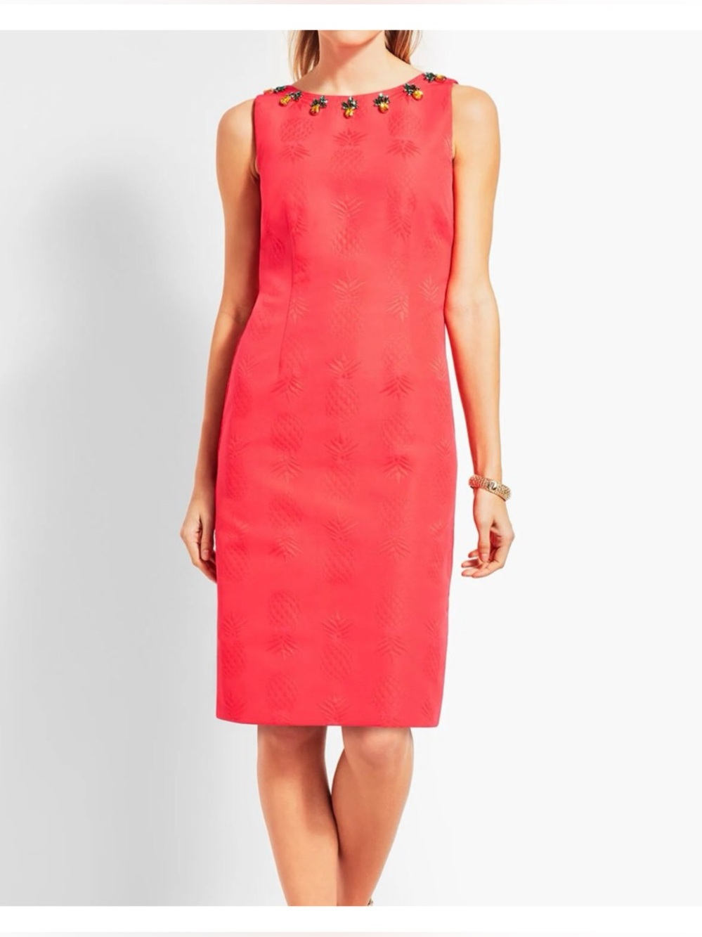 Talbots Pineapple embellished  dress